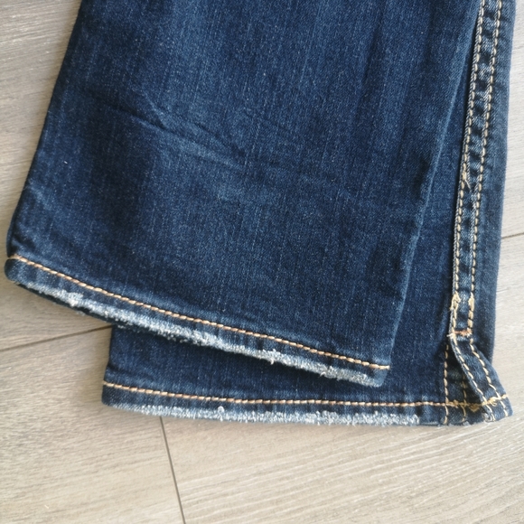 NEW! SILVER JEANS Womens Mckenzie Dark Wash Flap Embroidered Straight Leg Jeans - Picture 6 of 16